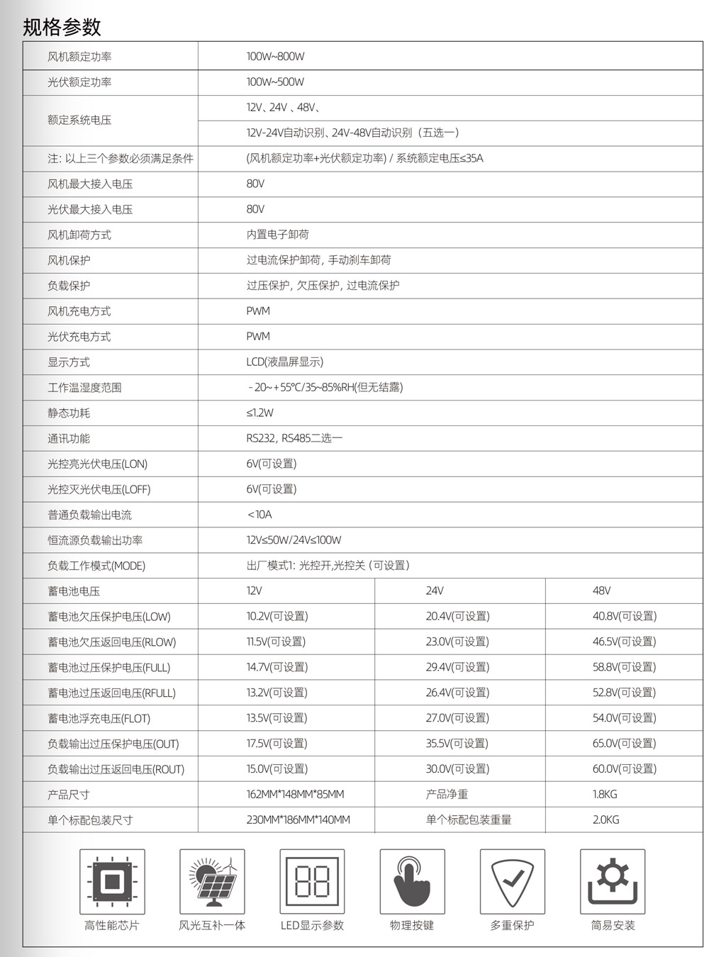 DHS-LsWS加强型风光互补控制器(图2)